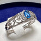 PT900 アウイナイト 0.18ct 透かし デザインリング