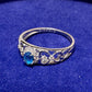 PT900 アウイナイト 0.18ct 透かし デザインリング