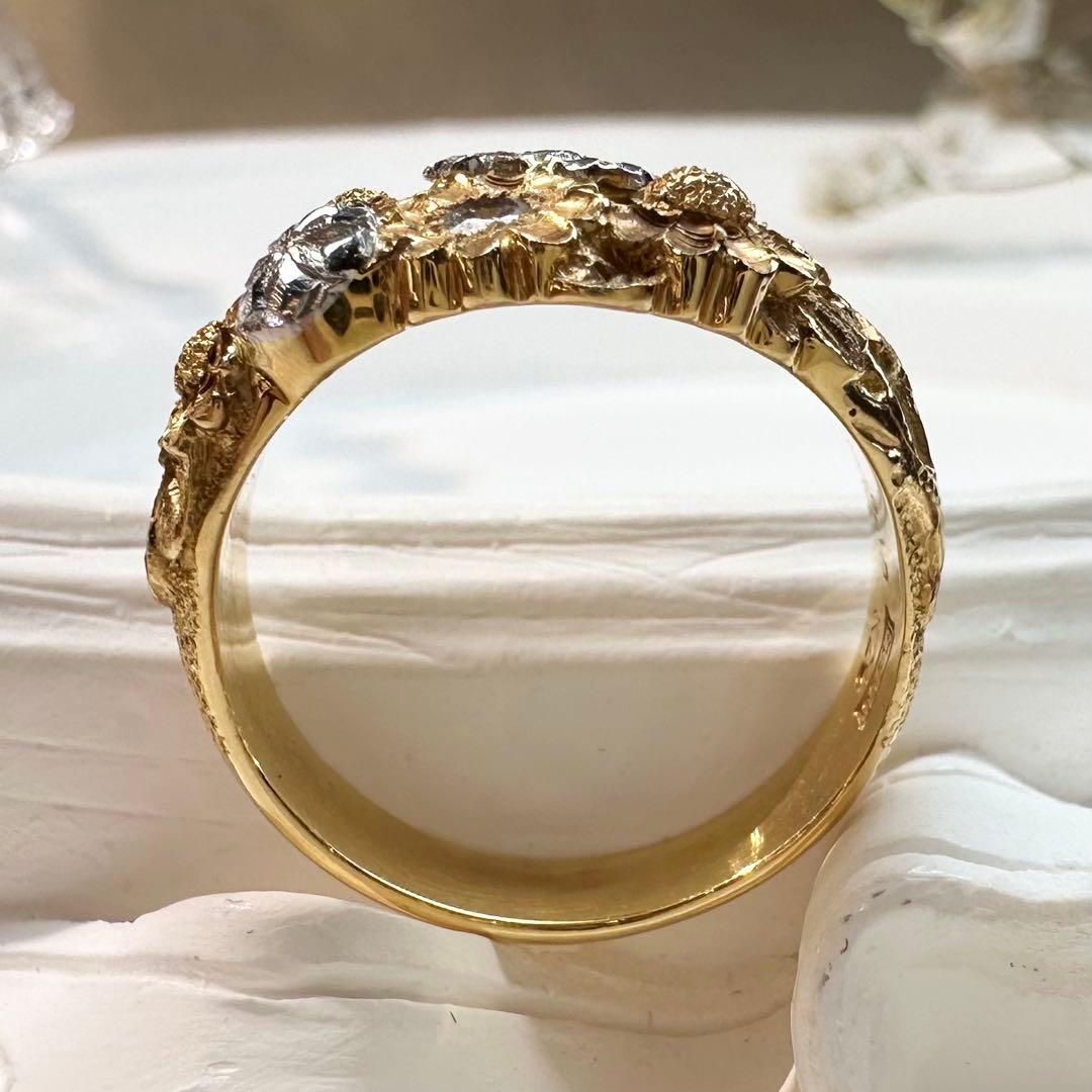 【美品】K20/PT900 ダイヤモンド 0.13ct リング