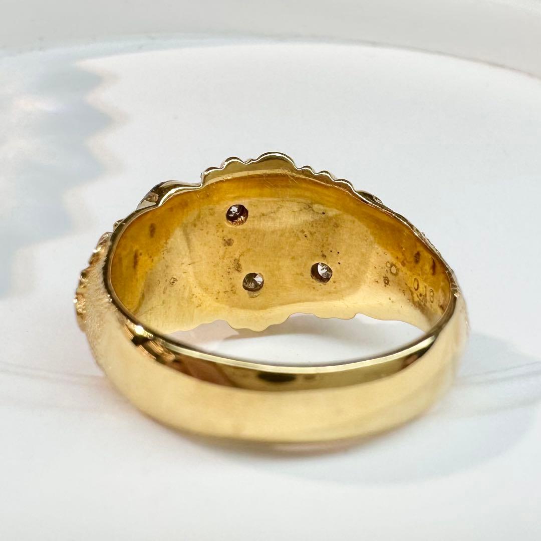 【美品】K20/PT900 ダイヤモンド 0.13ct リング