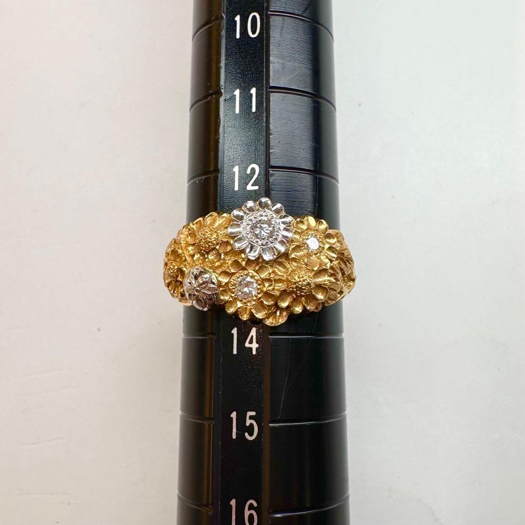 【美品】K20/PT900 ダイヤモンド 0.13ct リング