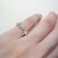 【K18 】ダイヤモンド フラワー 0.13ct リング 花デザイン