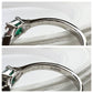 【美品】PT900 エメラルド 0.23ct ダイヤ リング