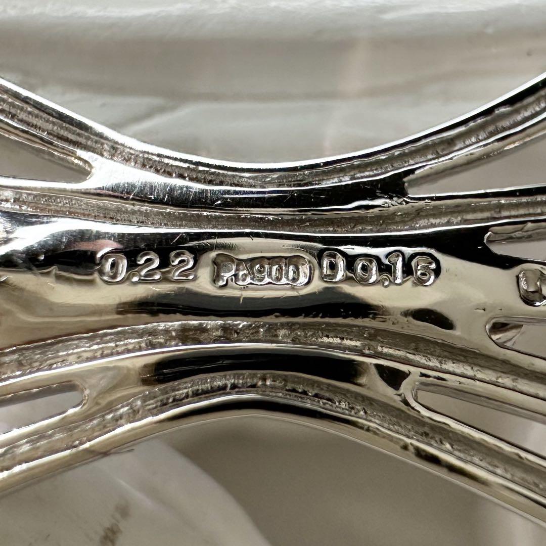 【美品】PT900/850 ハウイナイト 0.22ct ダイヤ ネックレス