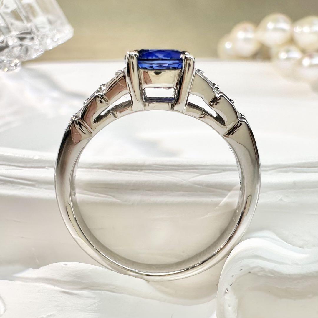 【美品】PT900 サファイア 1.01ct リング ダイヤ デザイン