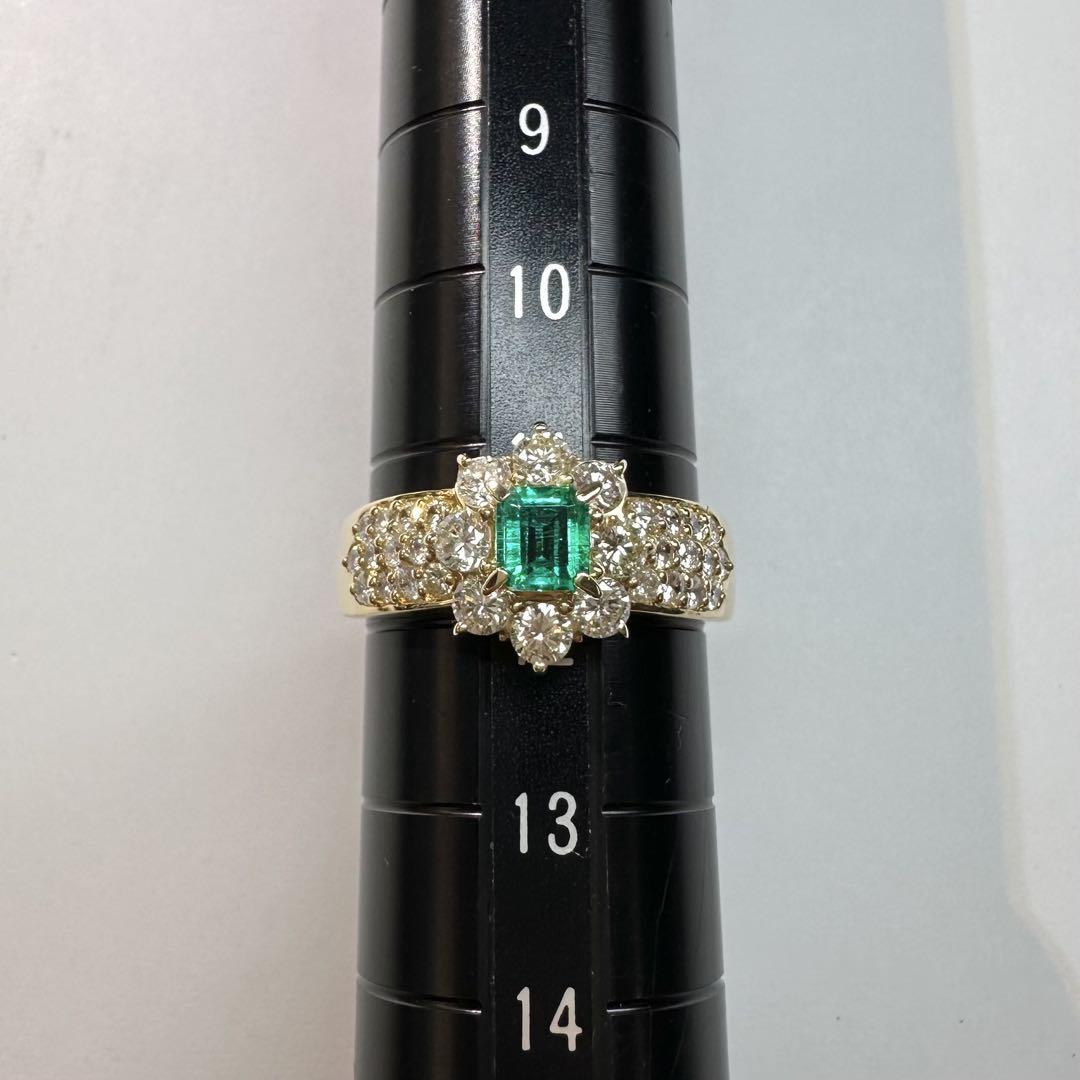【K18YG】エメラルド 0.28ct リング デザイン