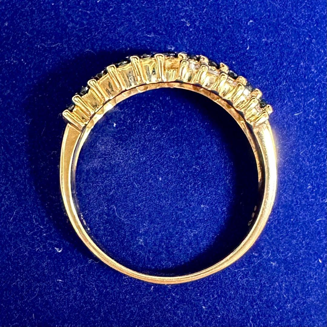 K18 サファイア 1.21ct ダイヤモンド リング
