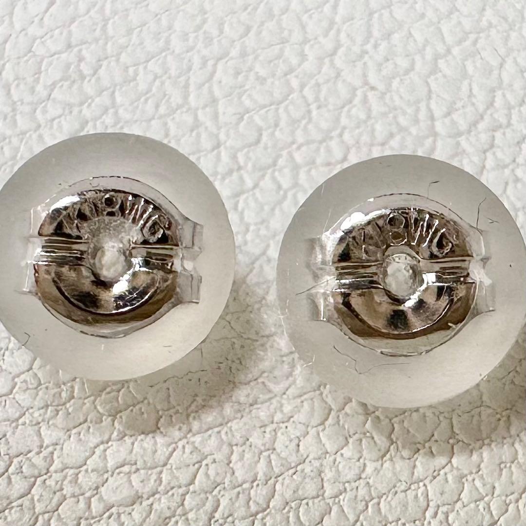 K18WG ダイヤモンド ムーン＆スター ピアス スイングピアス