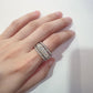 【K18】ダイヤモンド 2.10ct デザイン リング　キラキラ　重ね　太め