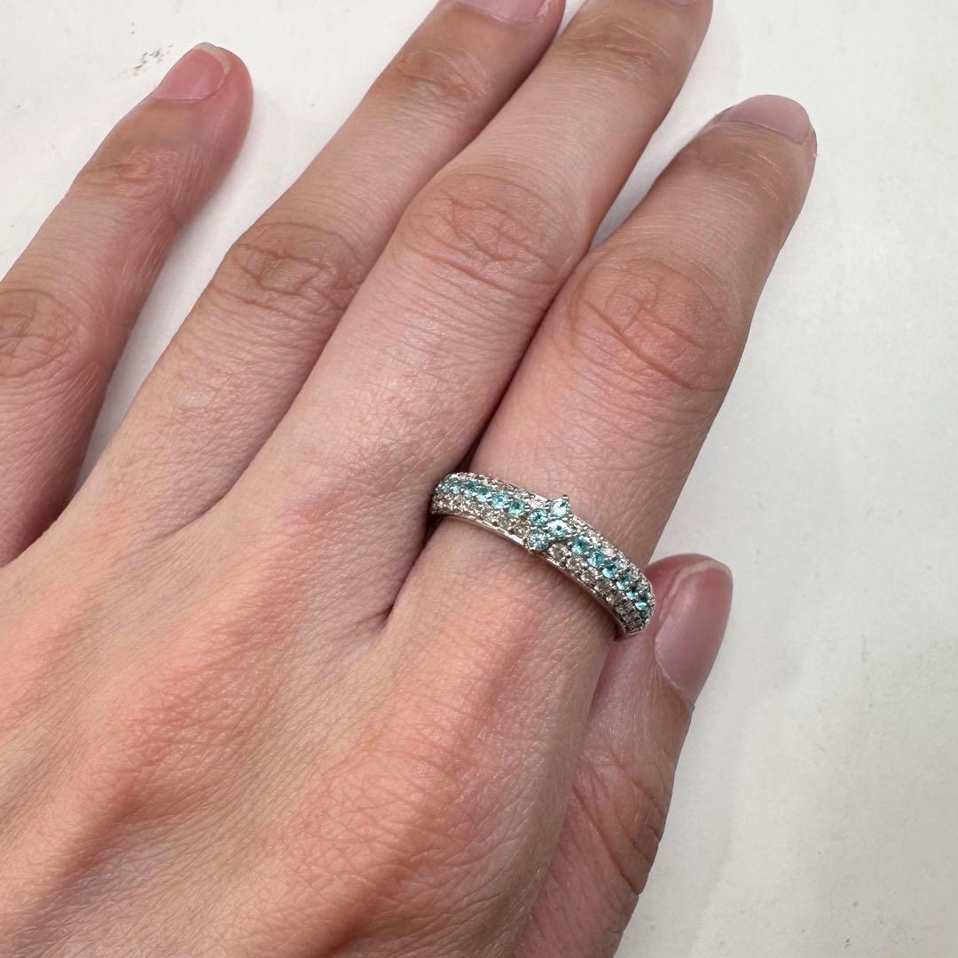 【美品】PT900 パライバトルマリン0.25ct リング