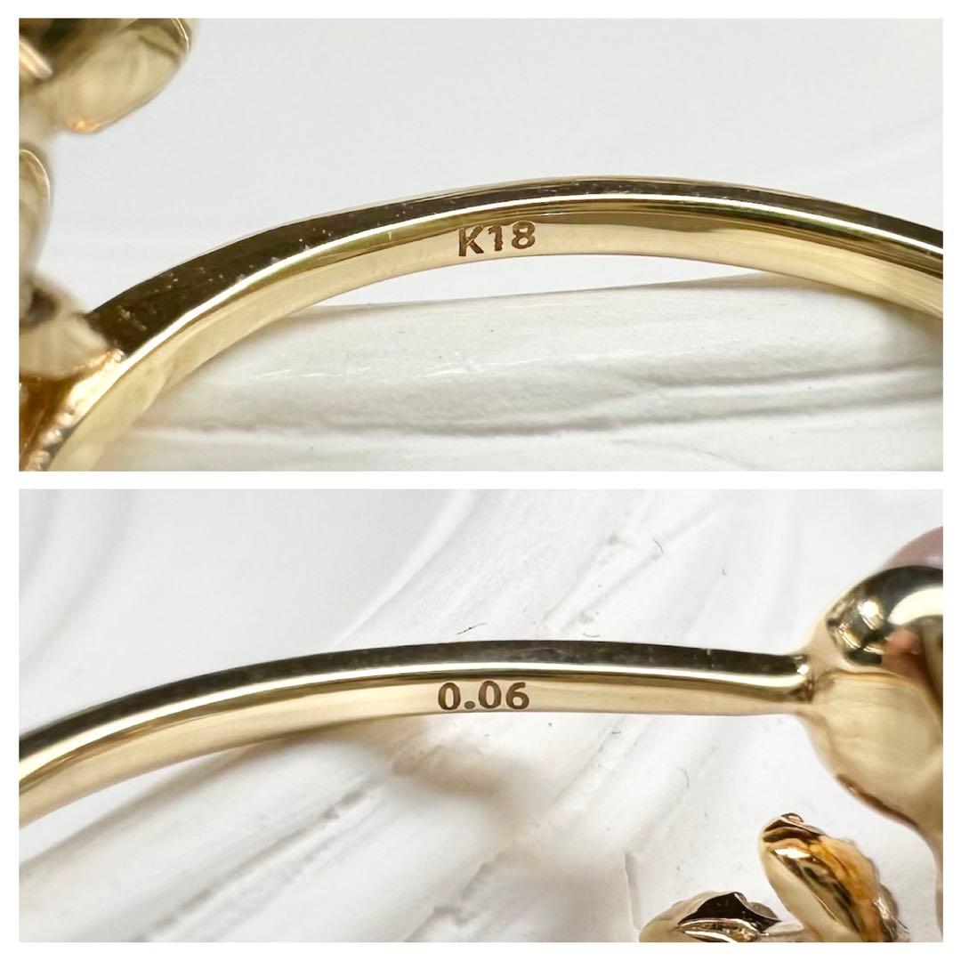 【K18】アコヤ真珠 3.5-4.5mm リング