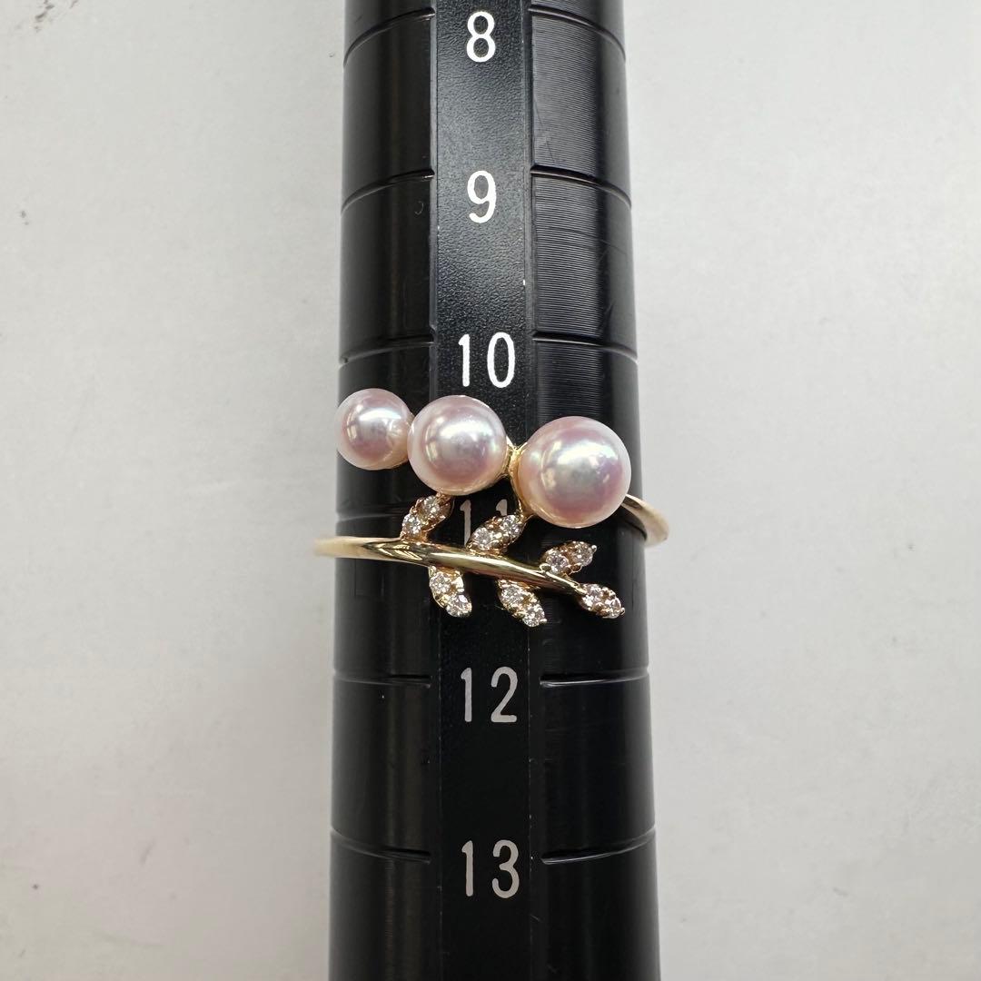 【K18】アコヤ真珠 3.5-4.5mm リング
