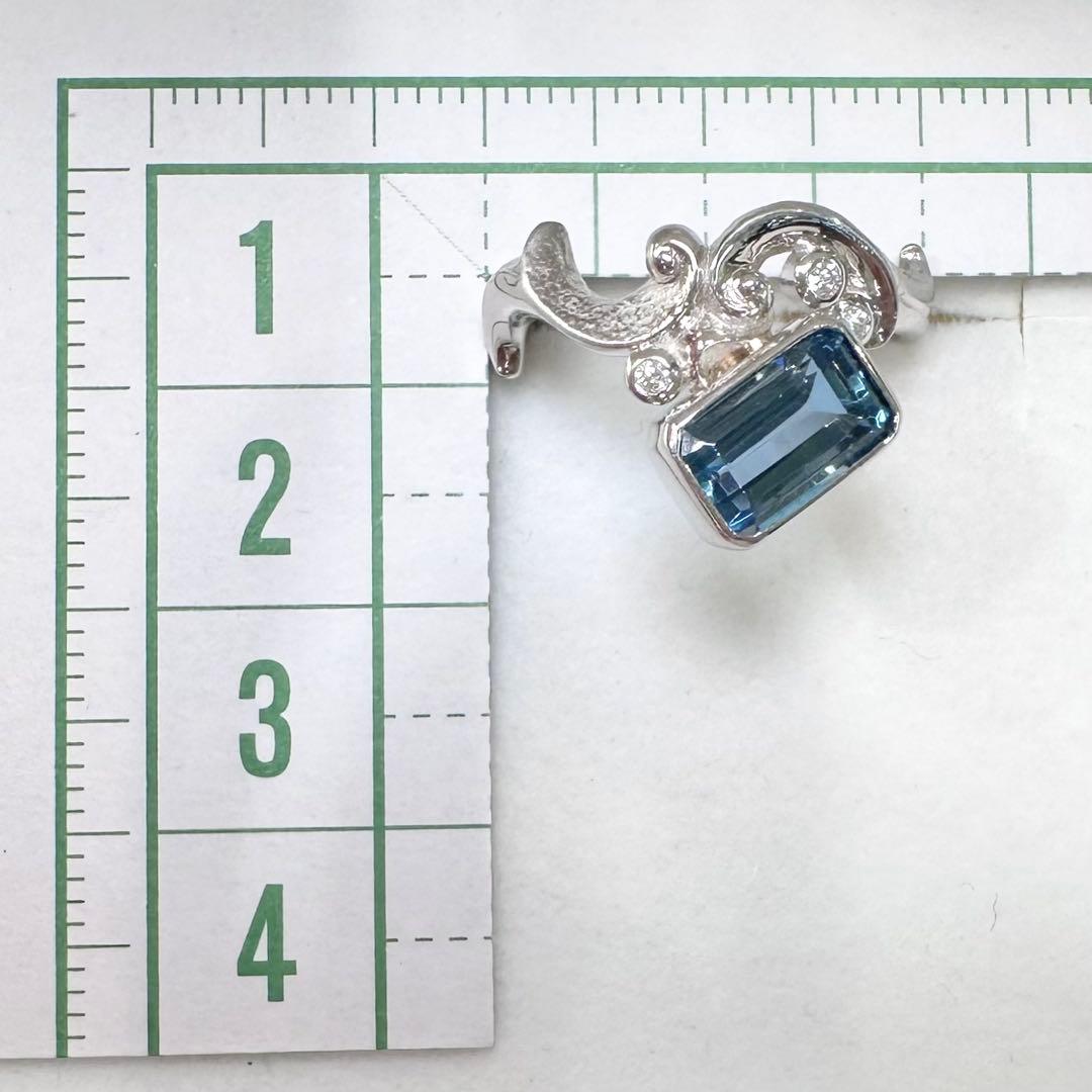 PT900 アクアマリン デザインリング 1.65ct