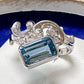 PT900 アクアマリン デザインリング 1.65ct
