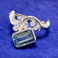 PT900 アクアマリン デザインリング 1.65ct