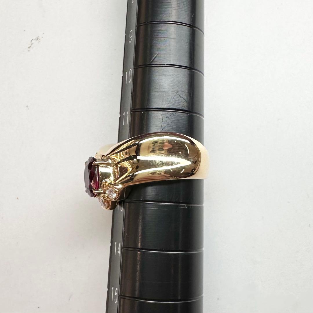 【K18】ルビー 1.116ct リング
