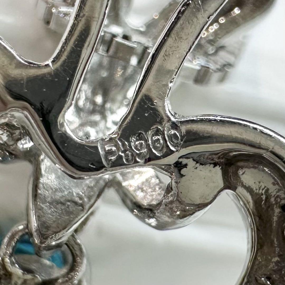 【美品】PT900 パライバトルマリン 0.10ct ネックレス