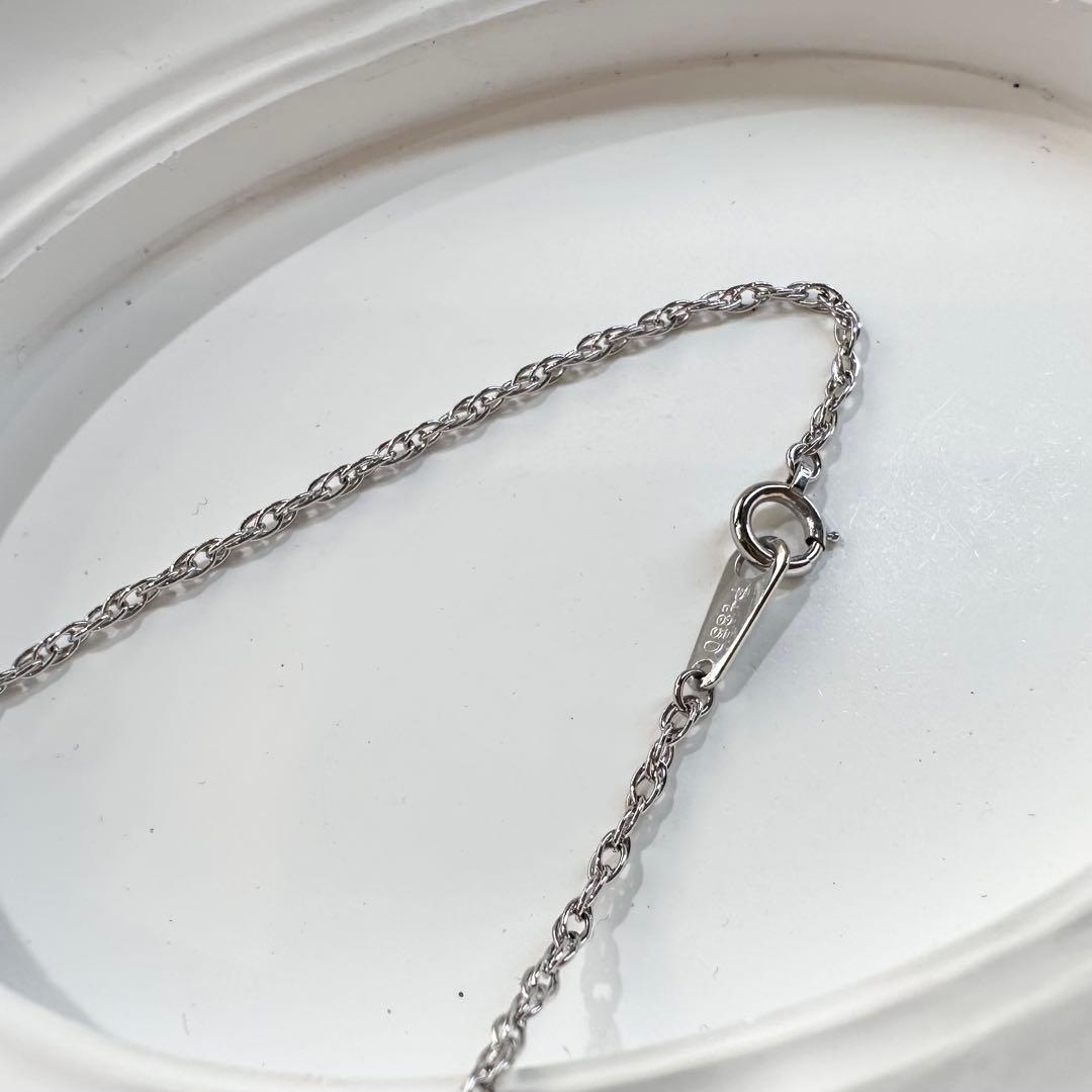 【美品】PT900 サファイア 0.59ct ダイヤ ネックレス