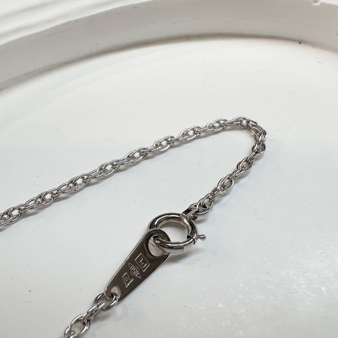 【美品】PT900 サファイア 0.59ct ダイヤ ネックレス