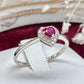 【美品】PT900 ルビー 0.16ct リング ハートカート