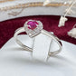 【美品】PT900 ルビー 0.16ct リング ハートカート