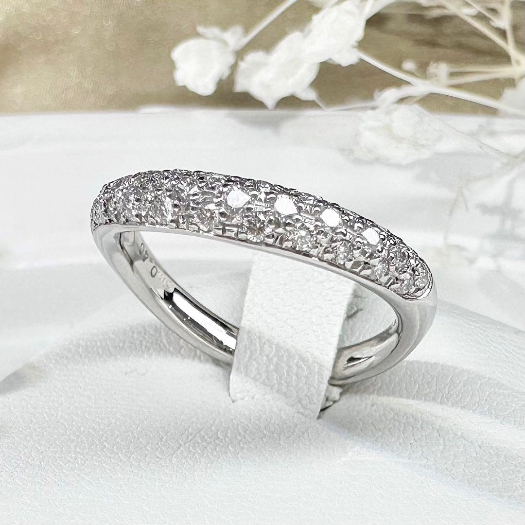 【美品】PT900 ダイヤモンド0.40ct リング