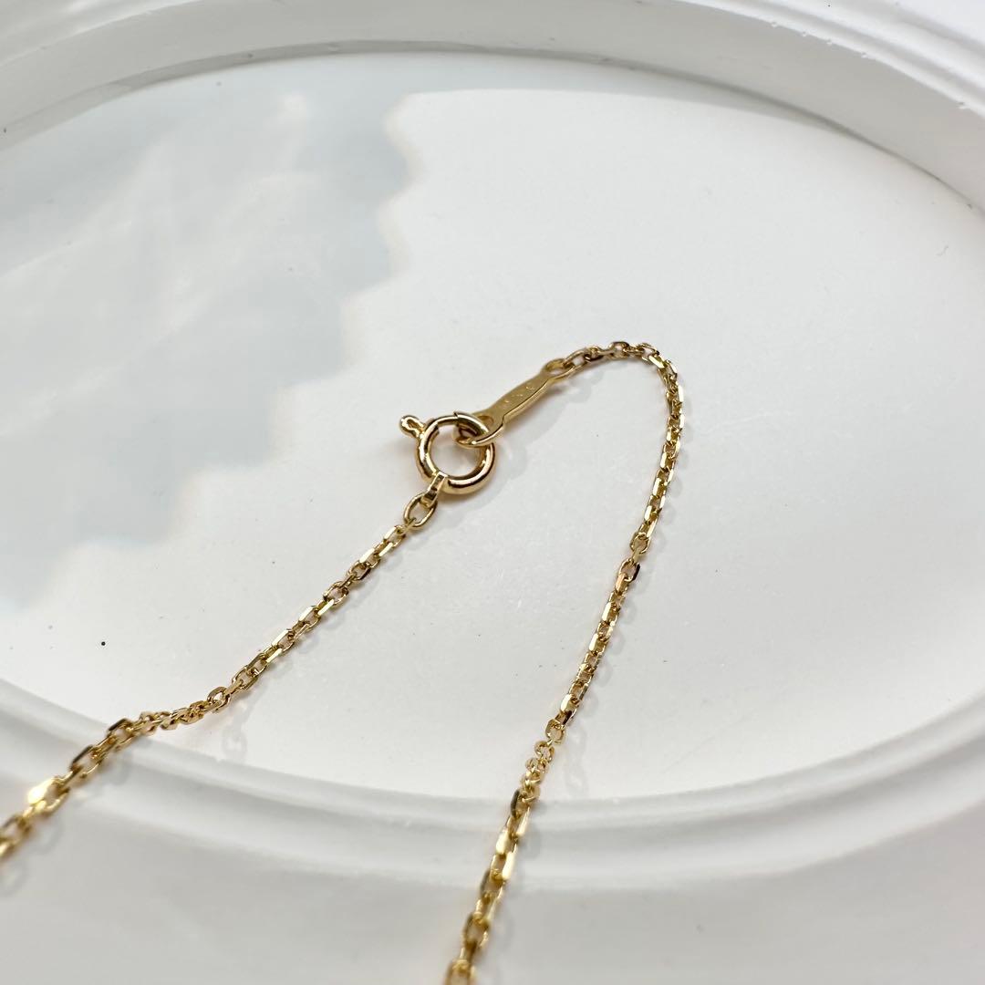 【K18】ダイヤモンド 0.01ct サークルデザイン ネックレス