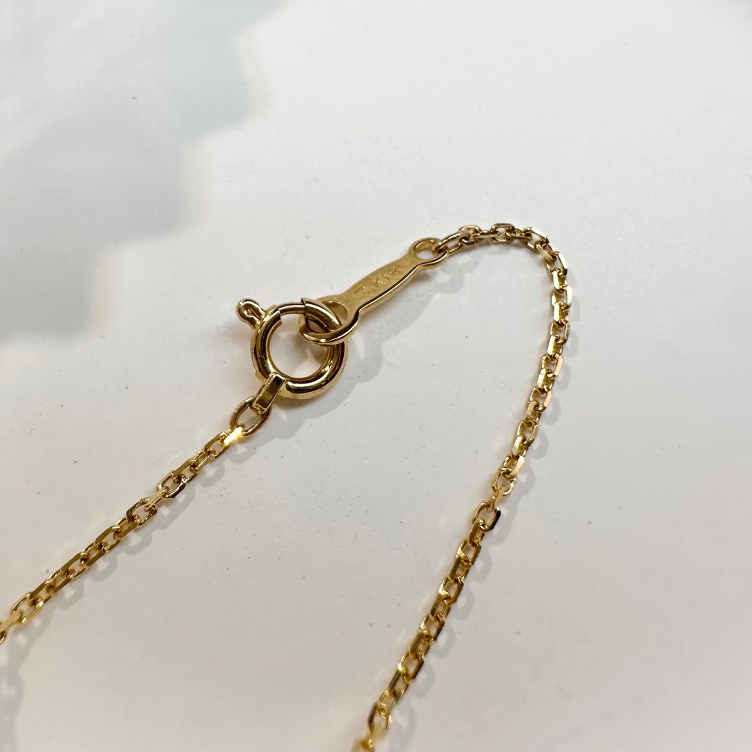 【K18】ダイヤモンド 0.01ct サークルデザイン ネックレス