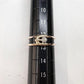 【美品】PT900/K18 ダイヤモンド 0.05ct リング ベルトタイプ
