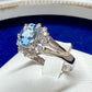 PT900 アクアマリン 0.70ct ダイヤモンド 取り巻きリング