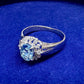 PT900 アクアマリン 0.70ct ダイヤモンド 取り巻きリング