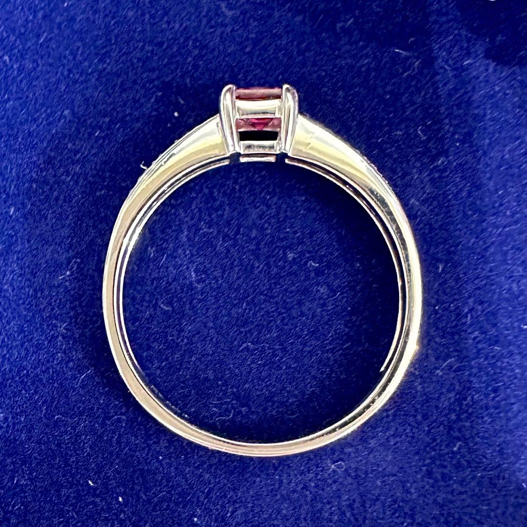 PT900 スピネル0.37ct ダイヤリング 指輪 レディース ジュエリー