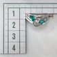 PT900 パライバトルマリン 0.11ct エメラルド 0.22ct リング