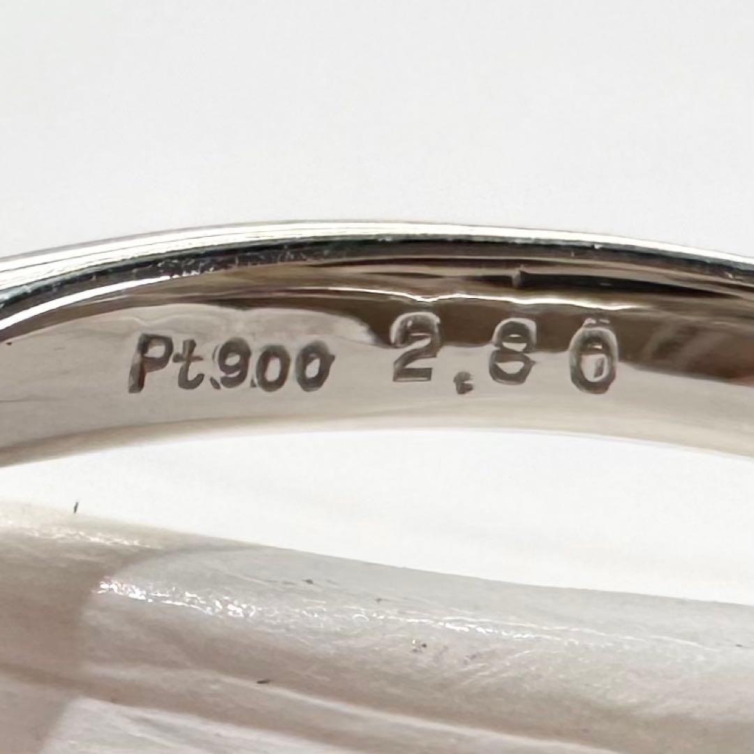 PT900 ルベライト ダイヤ リング 大粒 2.8ct