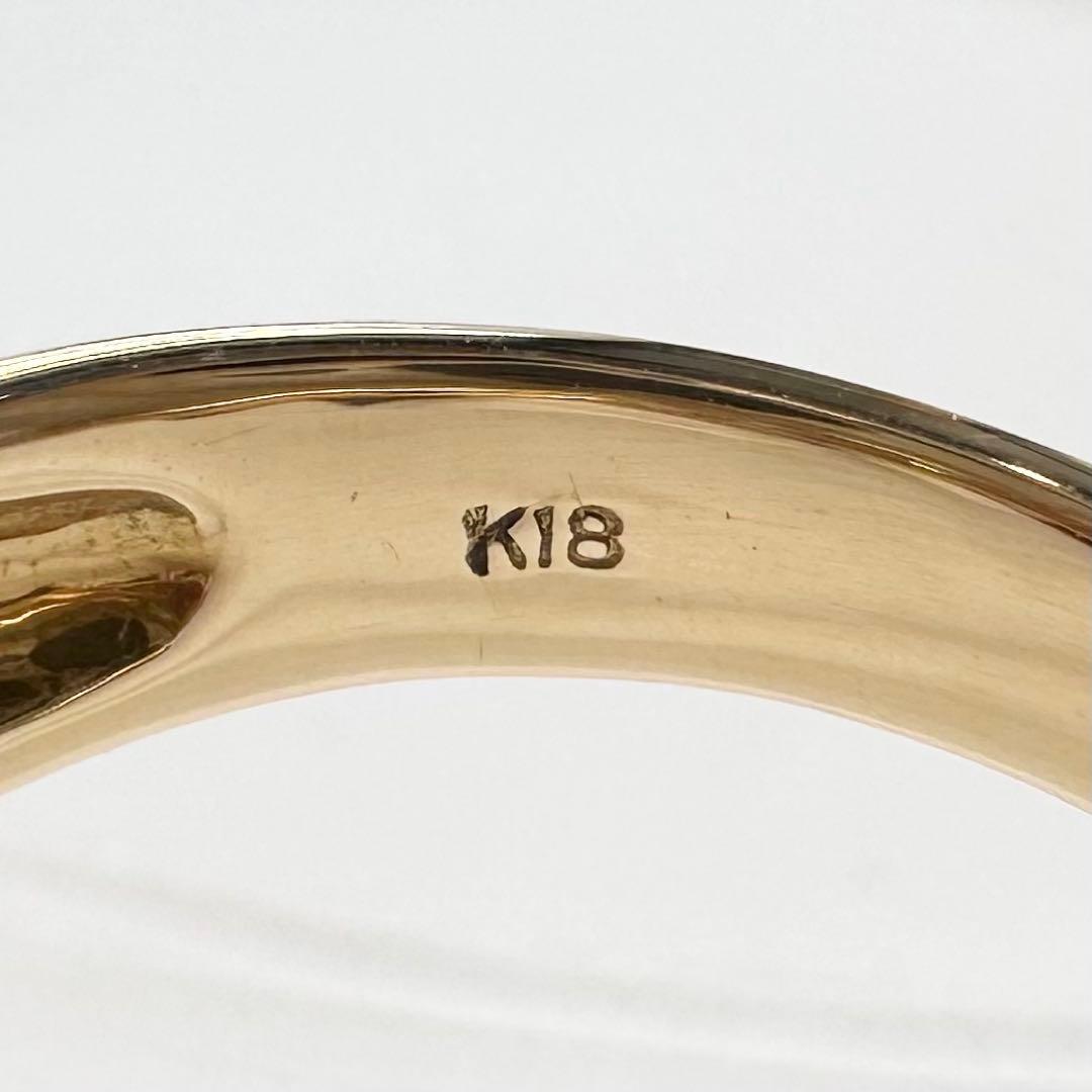 K18 ルビー ダイヤモンド ベゼル リング 0.65ct