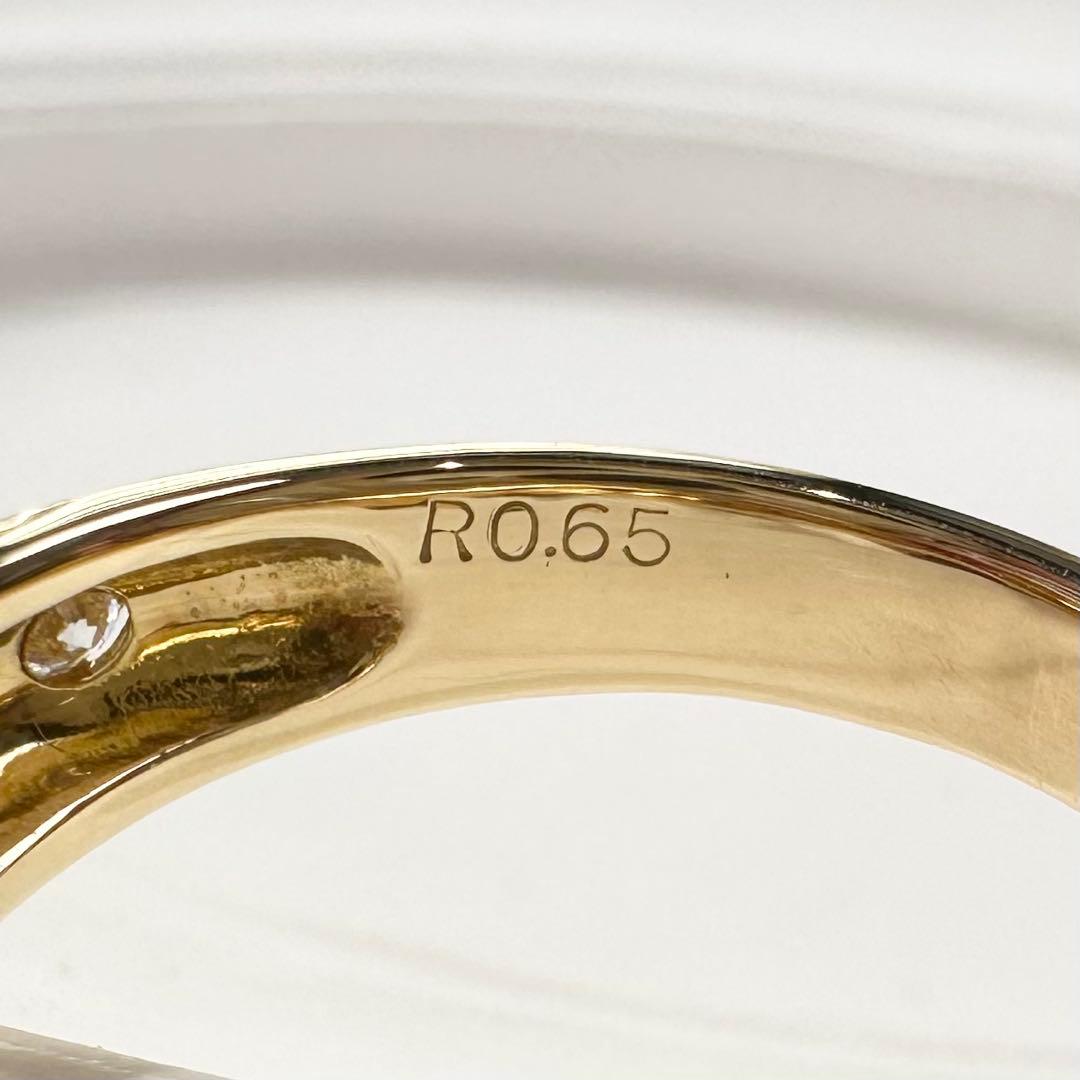 K18 ルビー ダイヤモンド ベゼル リング 0.65ct