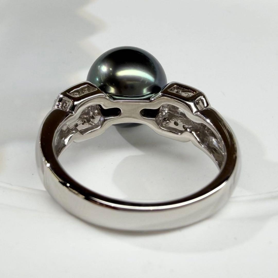 【美品】PT900 黒蝶パール 10.1mm リング