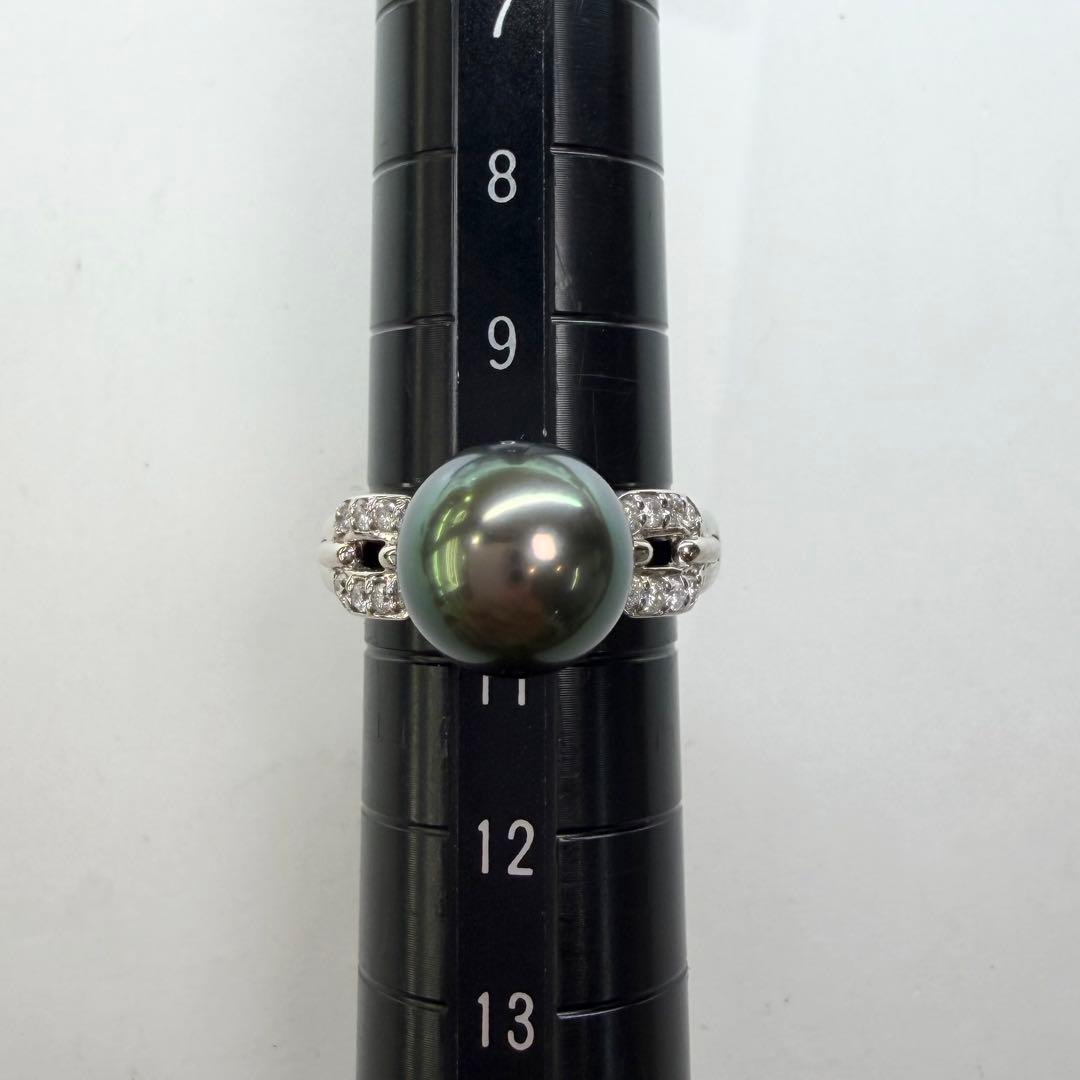 【美品】PT900 黒蝶パール 10.1mm リング