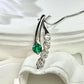 【美品】PT900 エメラルド 0.18ct ダイヤモンド ネックレス