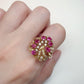 【美品】K18 ルビー 1.62ct リング ダイヤ 花束