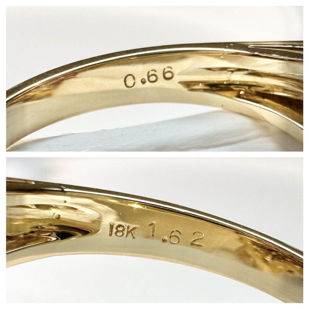 【美品】K18 ルビー 1.62ct リング ダイヤ 花束