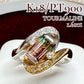 K18/PT900 バイカラートルマリン 1.61ct ダイヤ リング