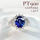 【美品】PT900 サファイア 1.47ct リング ダイヤ巻き