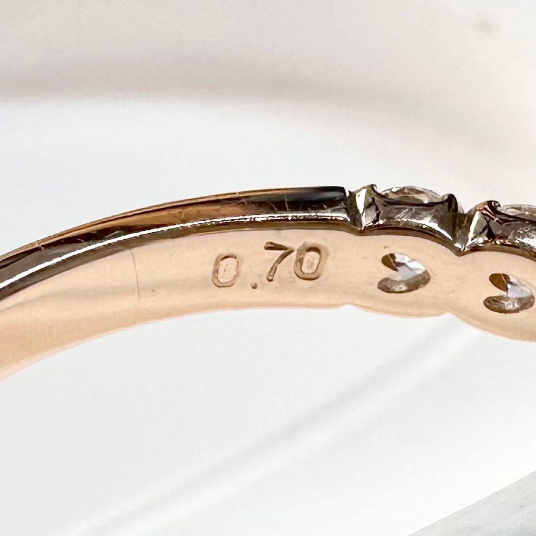 【K18】ダイヤモンド 0.7ct リング