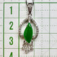 【美品】PT900 翡翠 1.39ct ダイヤモンド ネックレス