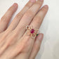 【K18】ルビー 1.21ct リング バタフライ フリーサイズ