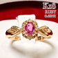 K18 ルビー 0.21ct ダイヤモンド ジュエリーリング