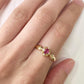K18 ルビー 0.21ct ダイヤモンド ジュエリーリング