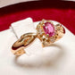 K18 ルビー 0.21ct ダイヤモンド ジュエリーリング