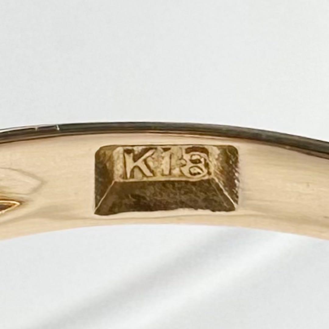 K18 ルビー 0.21ct ダイヤモンド ジュエリーリング